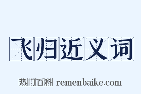 飞归近义词是什么意思的图片